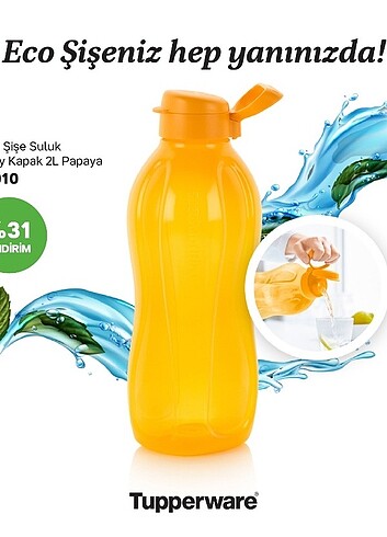 Beden Tupperware 2 litre şişe