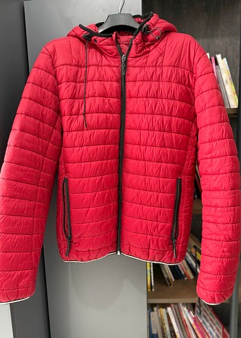 Kırmızı Fermuarlı Erkek Kışlık Mont - Görsel 2