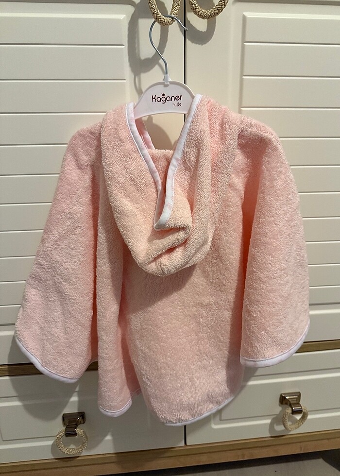 Organik pamuk bebek panço havlu - Görsel 2