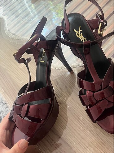 41 Beden bordo Renk Ysl platform topuklu