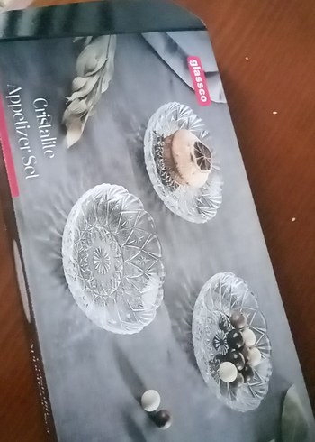 Cristalite Bohem Desenli Gri Tabak Seti - Görsel 6