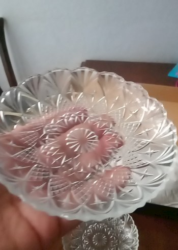 Cristalite Bohem Desenli Gri Tabak Seti - Görsel 3