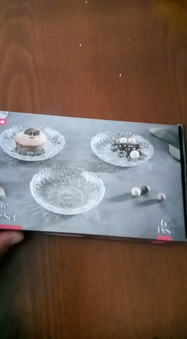 Cristalite Bohem Desenli Gri Tabak Seti - Görsel 5