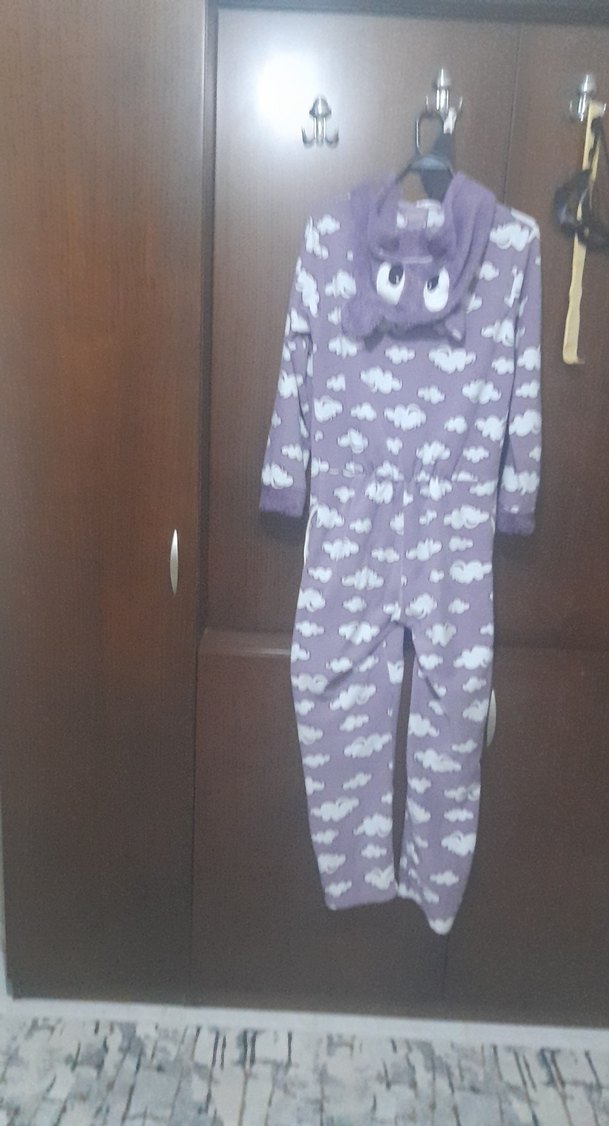 Mor Bulut Desenli Hamile Pijama Takımı - Görsel 2