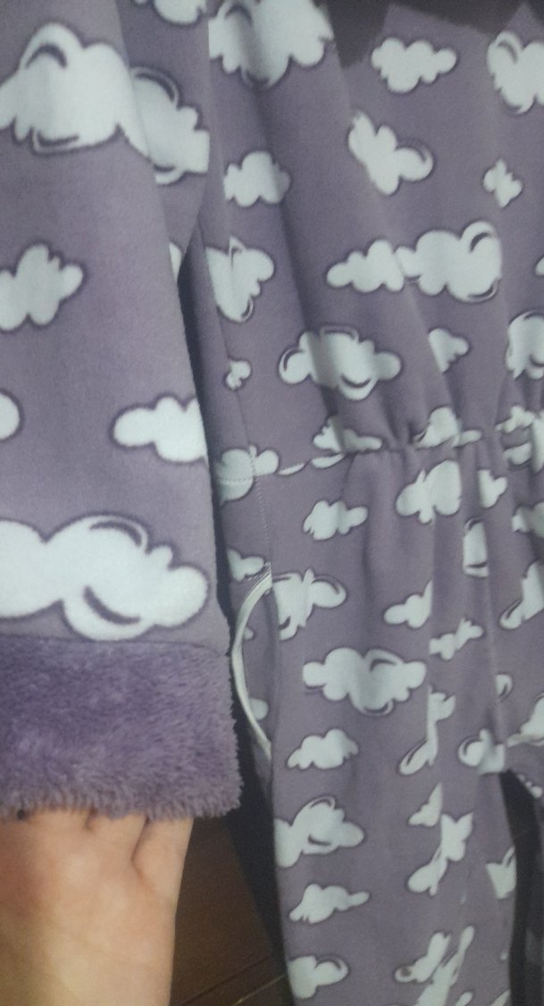 Mor Bulut Desenli Hamile Pijama Takımı - Görsel 4