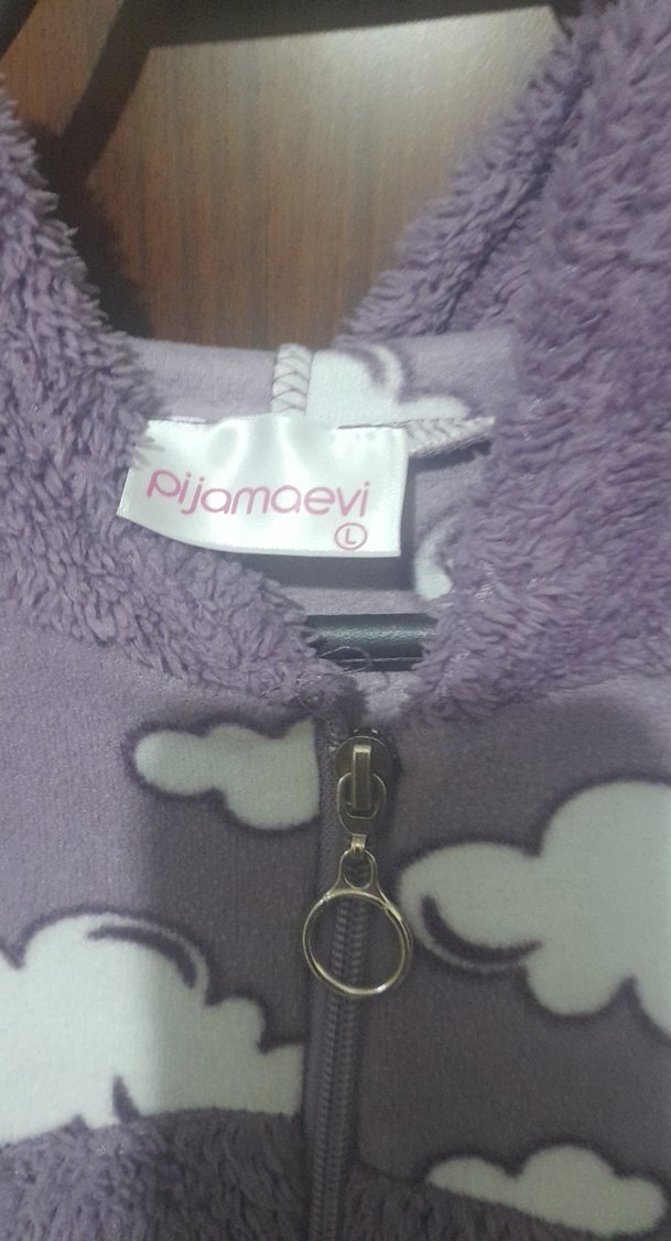 Mor Bulut Desenli Hamile Pijama Takımı - Görsel 5