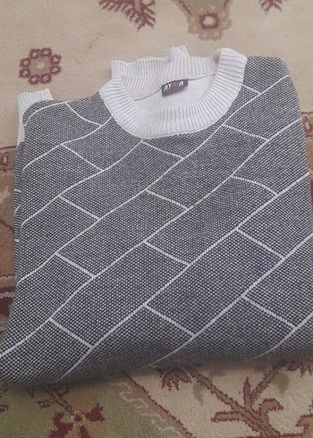 Gri Erkek Triko Kazak - Görsel 6