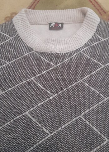 Gri Erkek Triko Kazak - Görsel 2