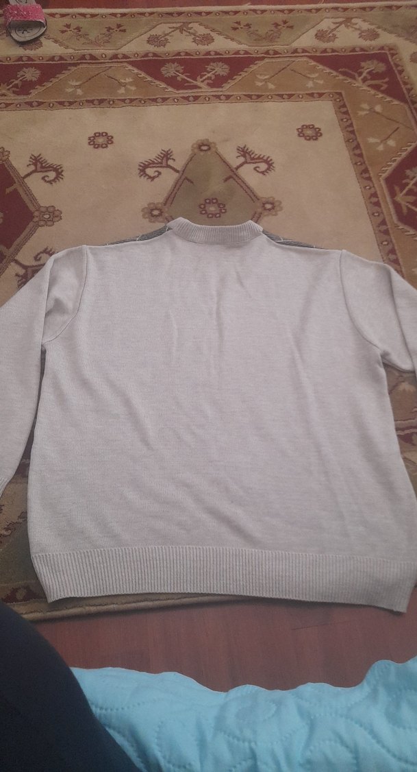 Gri Erkek Triko Kazak - Görsel 3