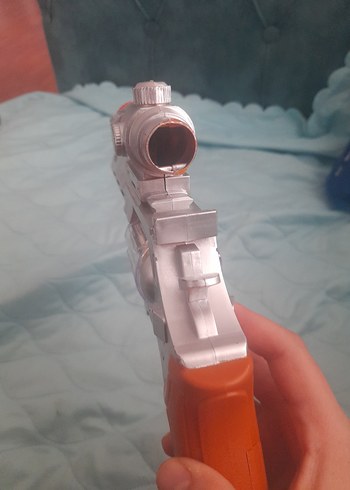 Gri Oyuncak Tabanca İle Nişan Dürbünü - Görsel 2