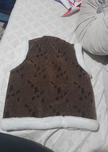 Kürklü Kahverengi Erkek Çocuk Yelek - Görsel 3