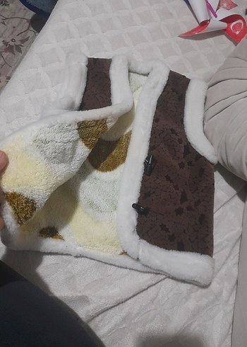 Kürklü Kahverengi Erkek Çocuk Yelek - Görsel 2