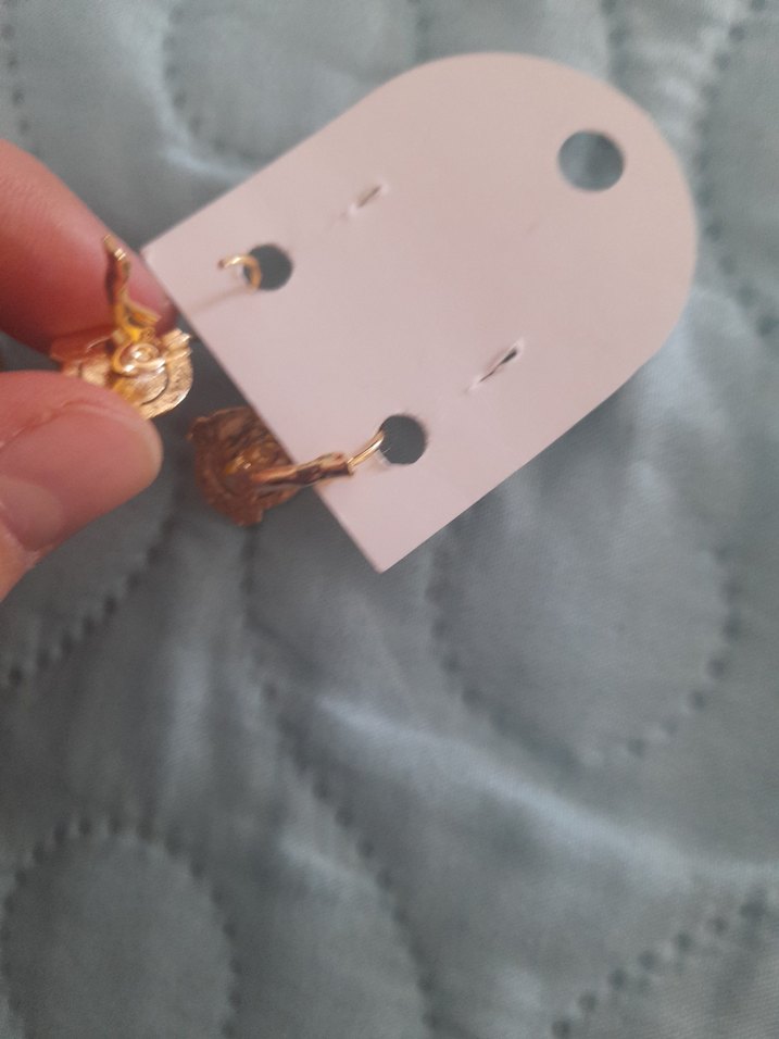 İnci Detaylı Mini Altın Küpe - Görsel 2