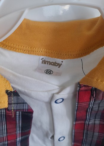 Sarı düğmeli kısa kollu erkek gömlek