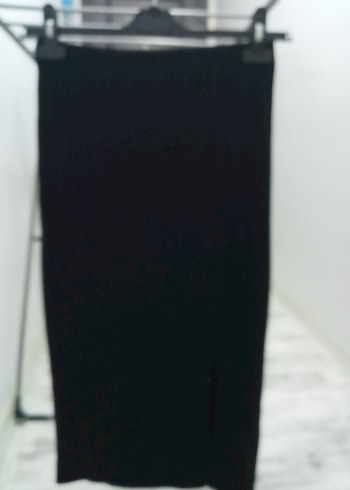 Düz Siyah Uzun Kadın Etek - Görsel 2