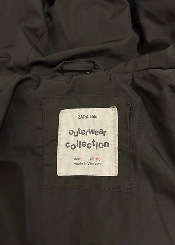 Zara unisex 5 yaş siyah şişme kaban - Görsel 2