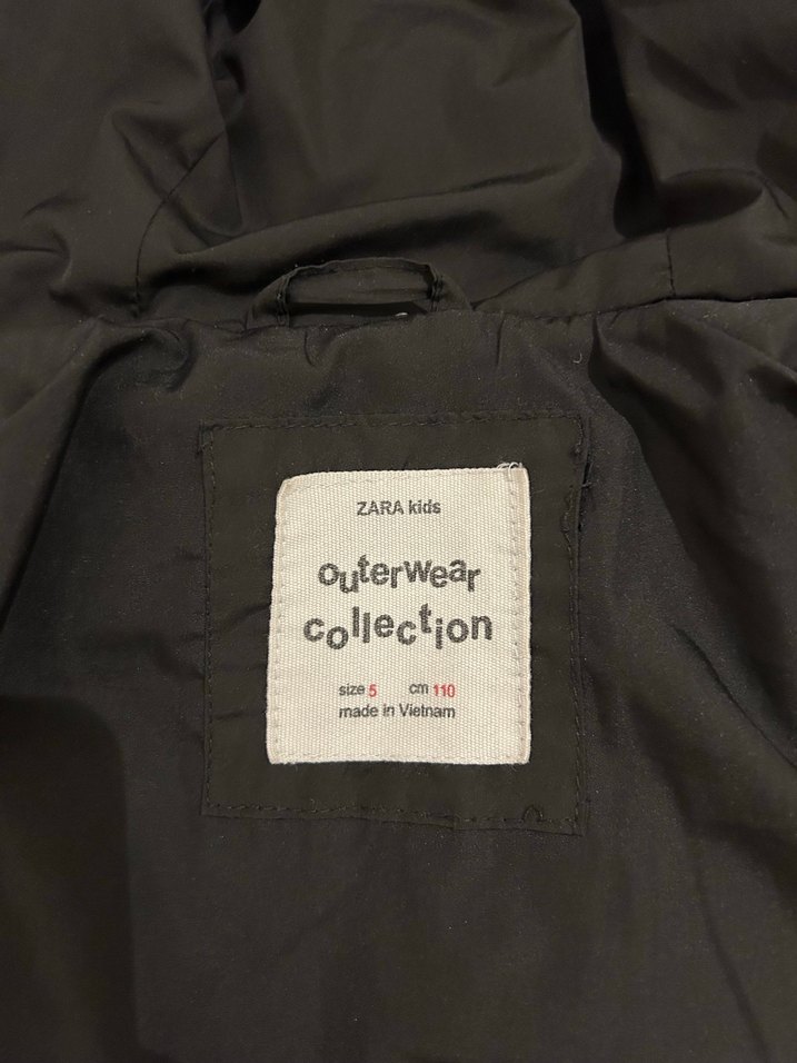 Zara unisex 5 yaş siyah şişme kaban - Görsel 2
