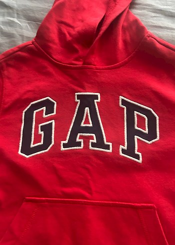 GAP XS Kırmızı Kapüşonlu Erkek Çocuk Sweatshirt - Görsel 2
