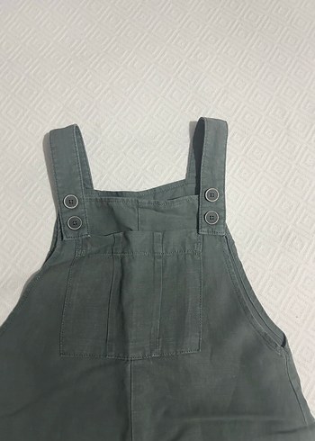 6 Yaş Beden Zara 5-6 yaş Gri Keten Erkek Çocuk Tulum