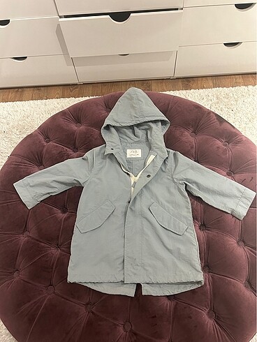 Zara 3-4 yaş unisex mavi yağmurluk