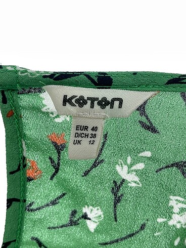 40 Beden yeşil Renk Koton Bluz %70 İndirimli.