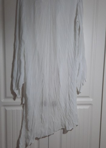 Butik dayı Uzun Beyaz Bohem Kadın tunik - Görsel 3