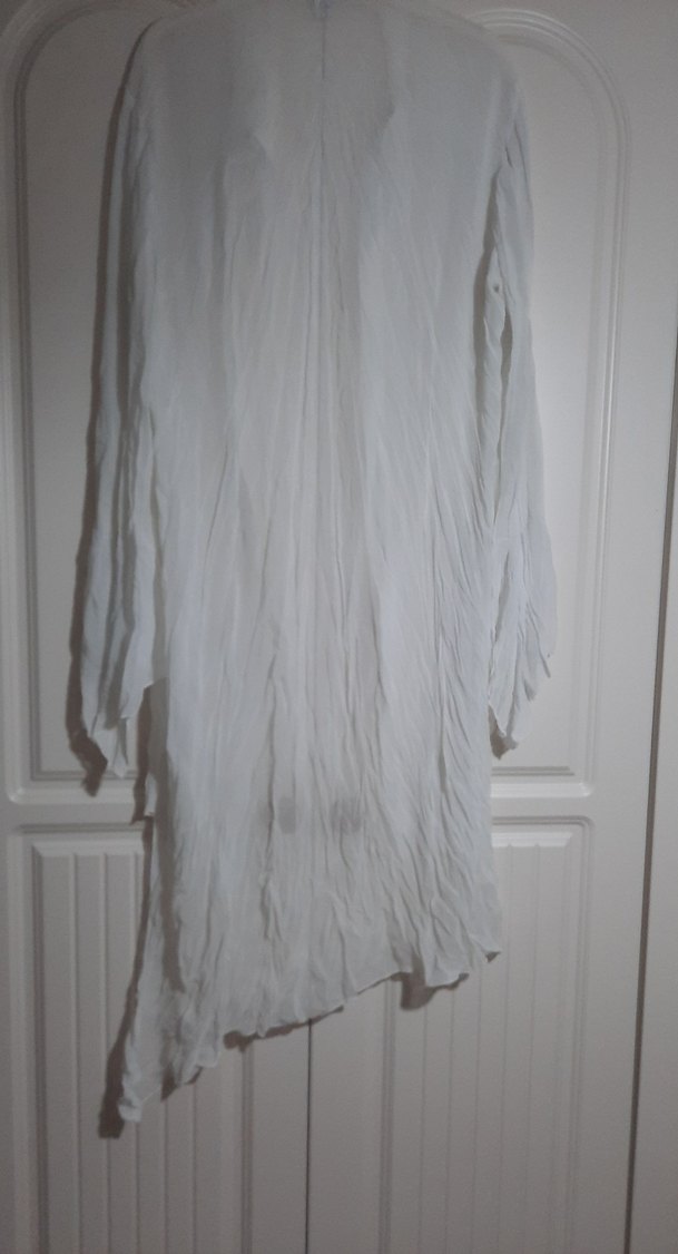 Butik dayı Uzun Beyaz Bohem Kadın tunik - Görsel 3