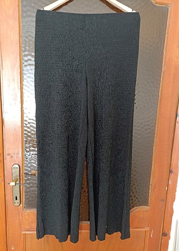 Siyah Bol paça Pantolon
