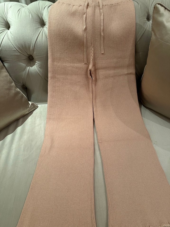 Kısa Kollu yavru ağzı Örgü  triko takım esnek - Görsel 5