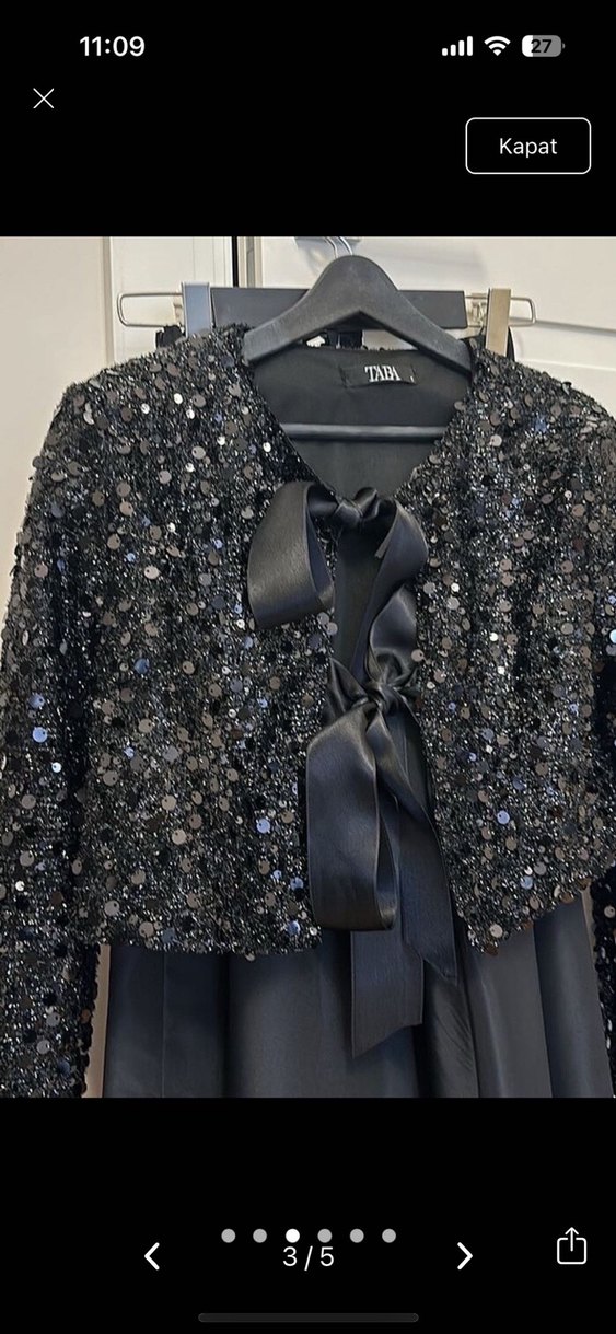 Fiyonk detaylı etek ceket abiye takım - Görsel 3