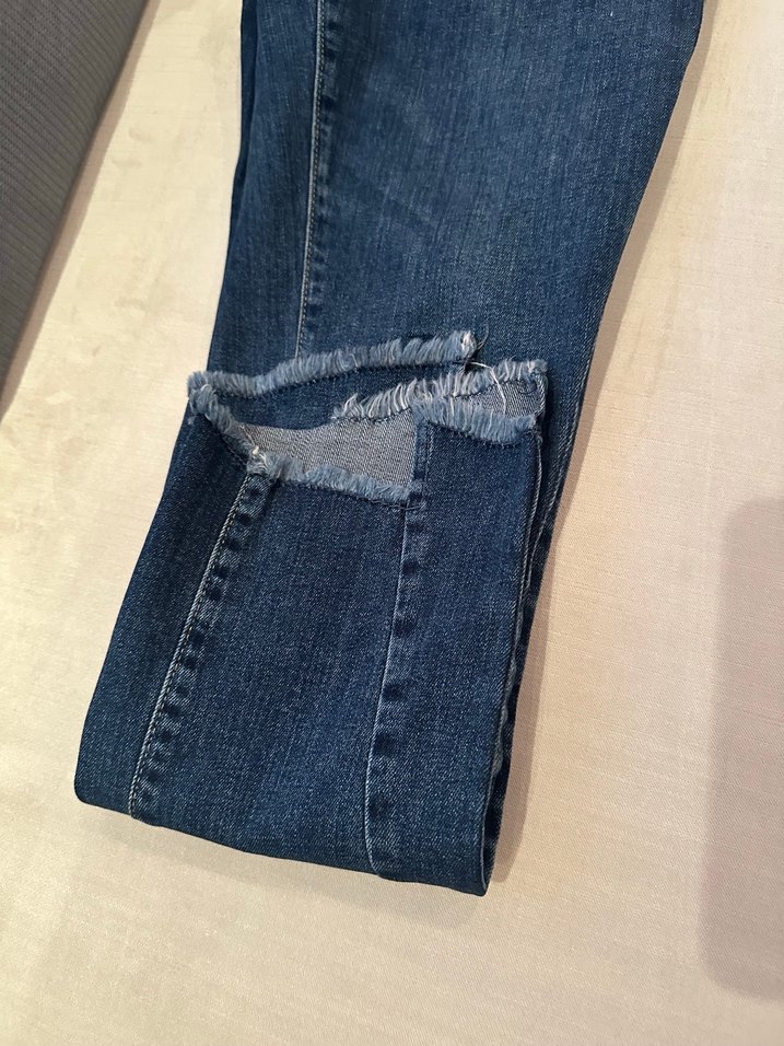 Yırtmaçlı Adl Kadın Denim Pantolon - Görsel 2