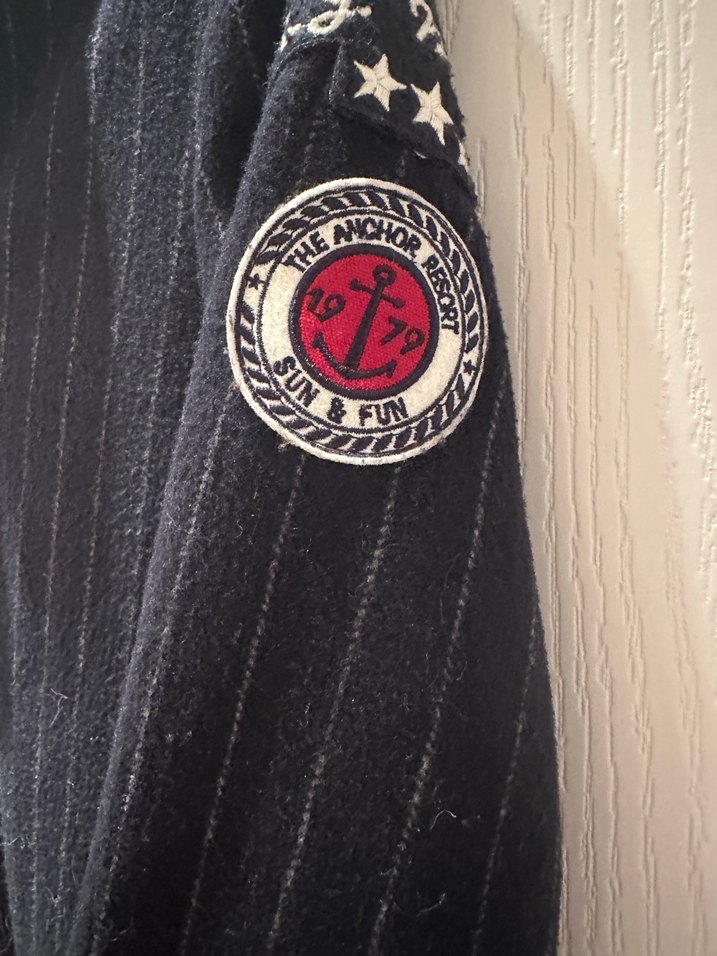 Düğmeli Lacivert Uzun Ceket - Görsel 2