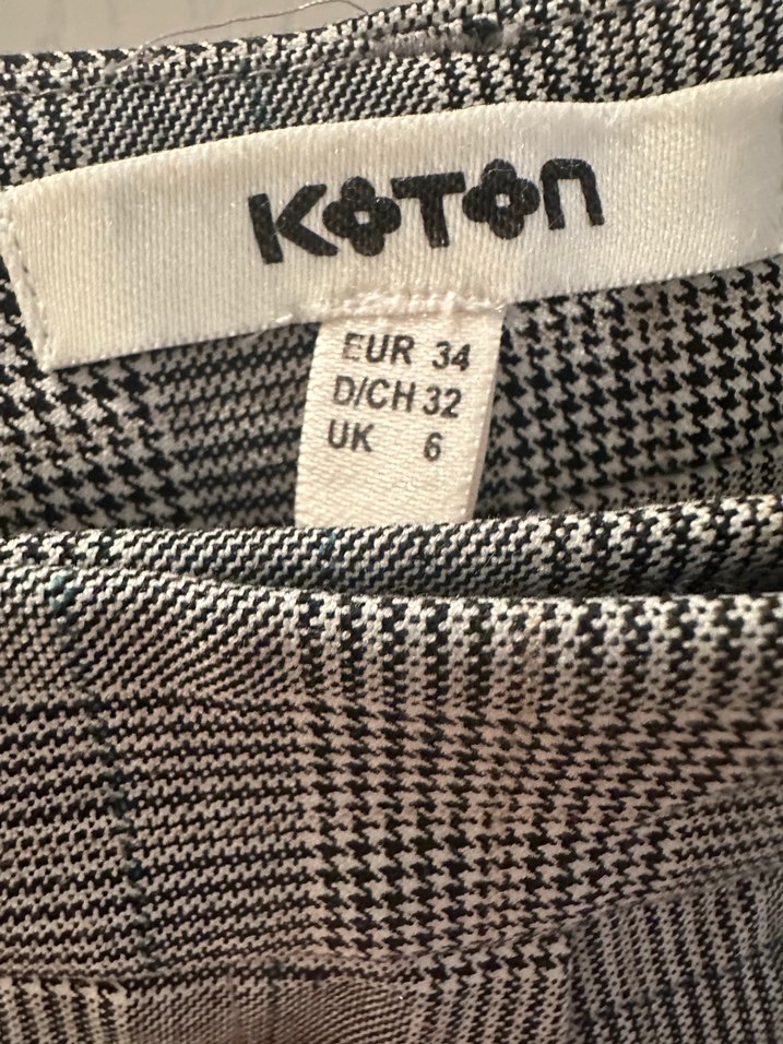 Gri Midi Kumaş Kadın Pantolon - Görsel 4