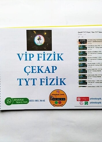 Vip fizik tyt çekap