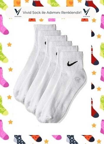 6 Çift Nike Kolej Çorap (12 Adet)