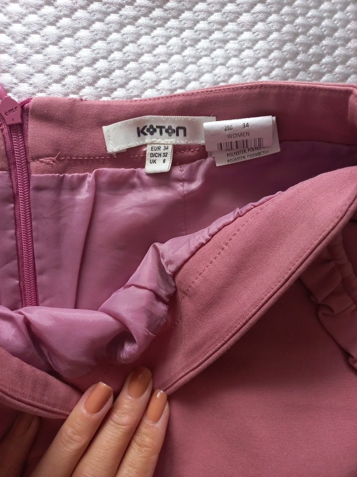 Pembe Midi Hamile Eteği Fırfırlı - Görsel 5