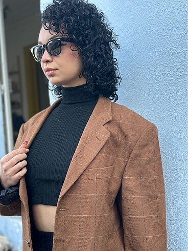 xl Beden kahverengi Renk Blazer