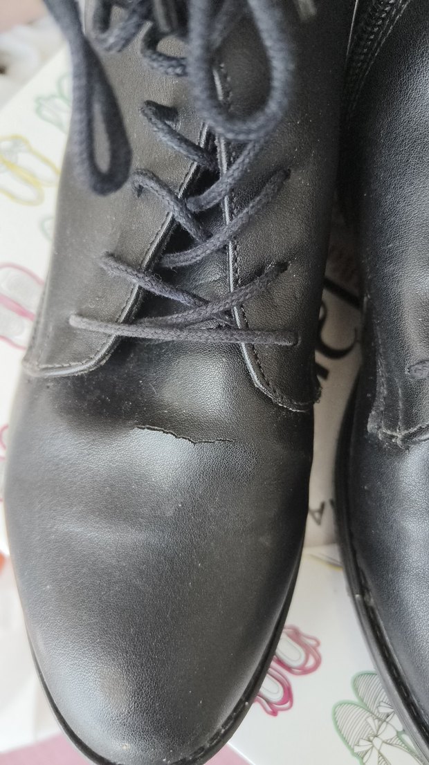 Siyah Deri Stiletto Topuklu Gotik Kadın Bot - Görsel 2