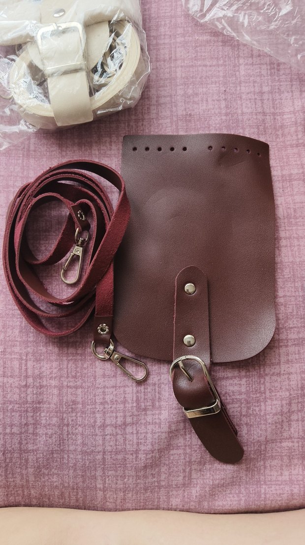 Gri Deri Mini Kemerli Çanta - Görsel 5