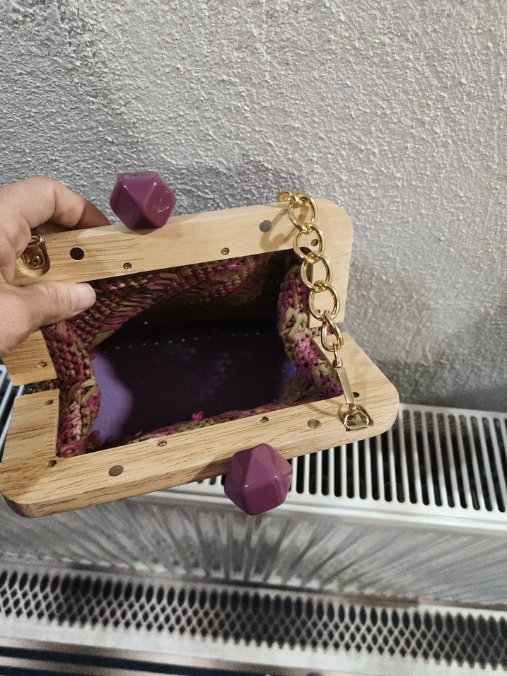 Boncuk Detaylı Örgü Bohem Kadın Çanta - Görsel 3