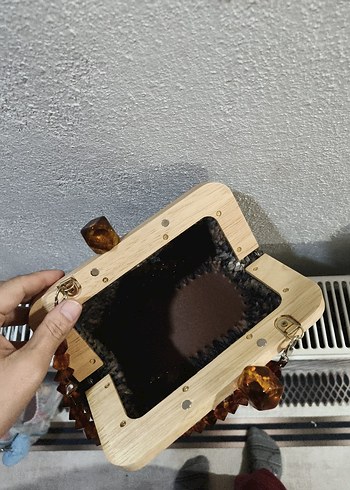 Boncuklu Yılan Desenli Örgü Kadın Çanta - Görsel 3