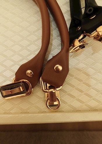 taba ve siyah avukat çanta sapı - Görsel 2