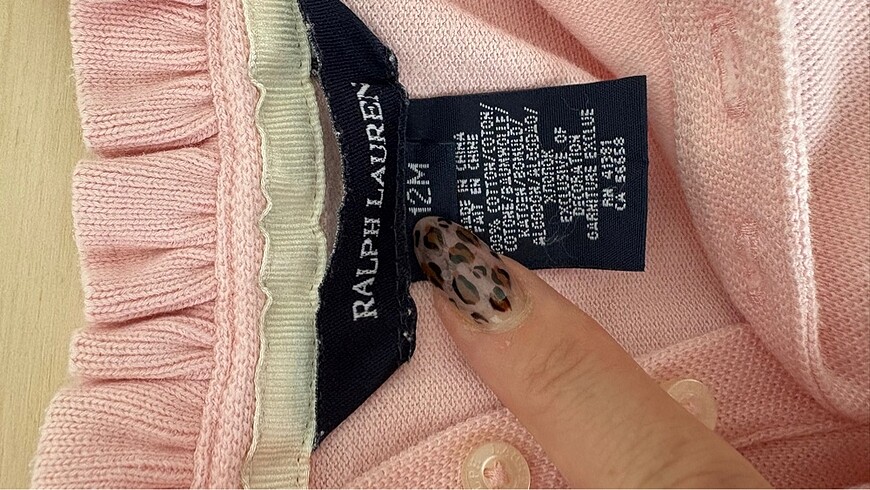 9-12 Ay Beden Ralph Lauren Pembe bluz