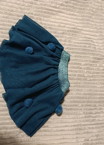 Zara Zara Kız Çocuk Mavi Ponponlu Etek 5 Yaş 110 cm