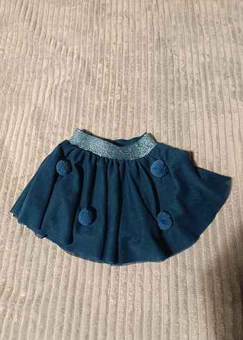 Zara Kız Çocuk Mavi Ponponlu Etek 5 Yaş 110 cm