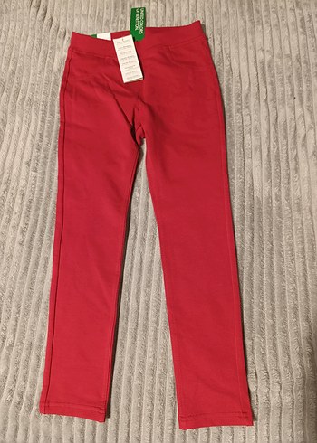 Benetton Kız Çocuk Pembe Normal Kesim Pantolon 7-8 Yaş 130 cm