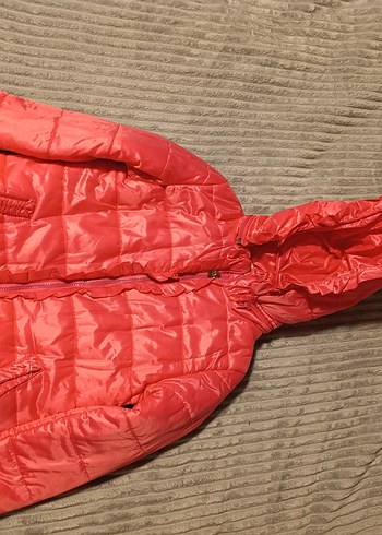 Barbie Pembe Parlak Kız Çocuk Kış Montu Kapüşonlu 8 Yaş 128 cm