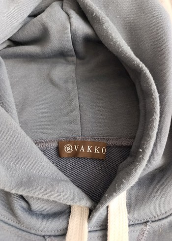 Vakko Erkek Gri Kapüşonlu Sweatshirt XL - Görsel 4
