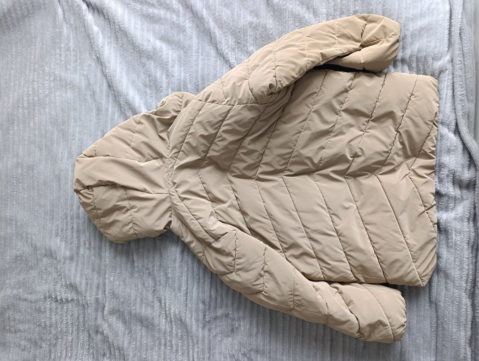 Zara Bej Kapüşonlu Kız Çocuk 11-12 Yaş 152 cm Mont - Görsel 3