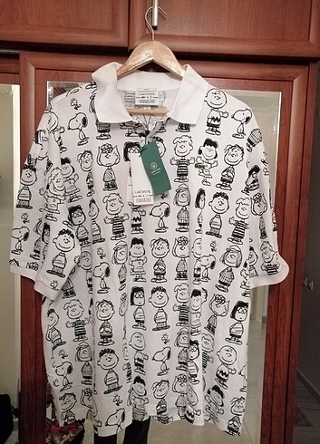 Lacoste Peanuts Polo Yaka XXL BEDEN Erkek T-Shirt 